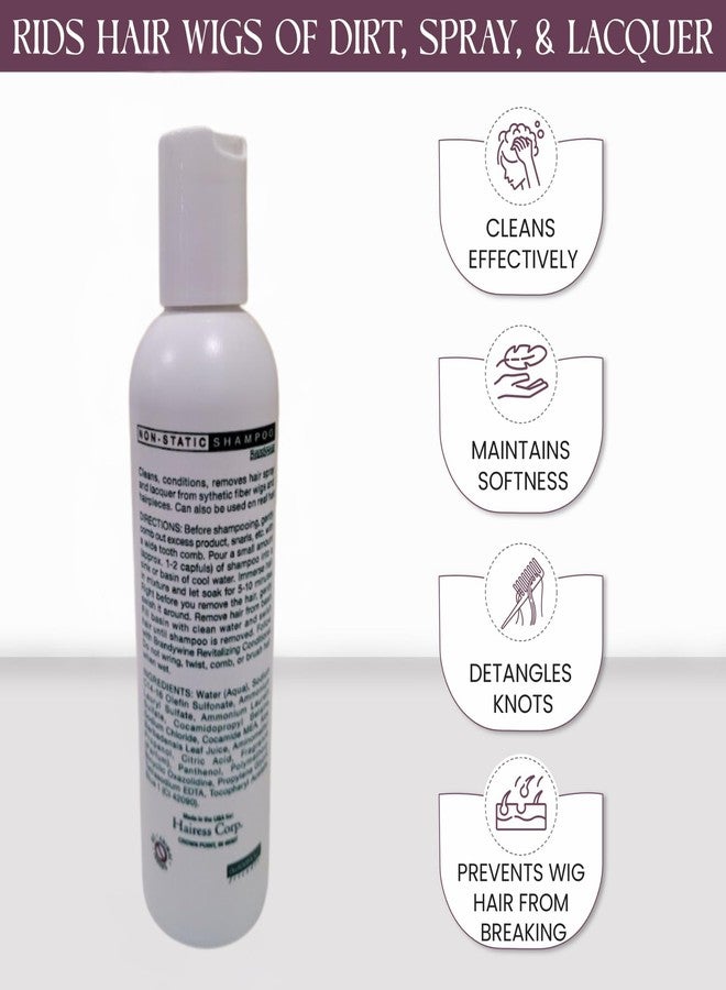 Brandywine Non Static Shampoo, Hair Cleanser for Synthetic & Human Hair Wigs, Hairpieces & Extensions - 8 Fl Oz - Image 4